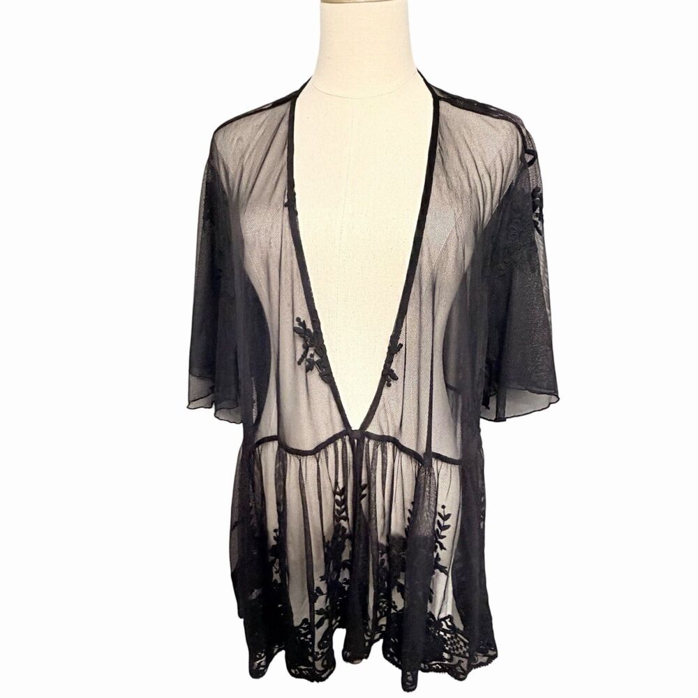 Womens Lace Whimsigoth Kimono Cardigan Size 3X Boho Witchy Fairy Grunge NWT